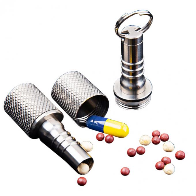 Mini Aluminum Pill Case Bottle-Kasten-Halterschlüsselkette